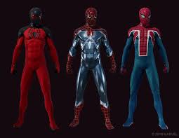A page for describing characters: Spider Man Ps4 Dlc The Heist First Look At Three New Suits Technology News