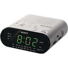 Amazon Com Sony Icf C218 Automatic Time Set Clock Radio White Discontinued By Manufacturer Electronics Led Alarm Clock Clock Alarm