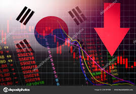 south korea stock exchange market crisis red market price