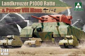 1000 ratte in war thunder. Landkreuzer P1000 Ratte Prototype Panzer Viii Maus Takom Tak 3001 1 144