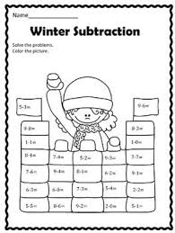 Free Winter Subtraction Math Subtraction First Grade Math Teaching Math