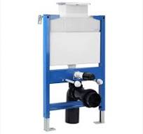 Low Height Top Button Flushes Wall Mounted Toilet Concealed Tank on Top of  Wall