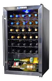 Shop the best wine refrigerators at newair with free shipping on all wine coolers. Newair Freestanding 33 Bottle Compressor Wine Fridge In Stainless Steel Adjustable Chrome Racks And Exterior Thermostat Walmart Com Walmart Com