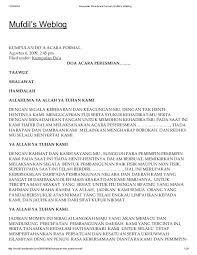 Maybe you would like to learn more about one of these? Kumpulan Do A Acara Formal Mufdil S Weblog