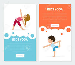 The term is derived from the sanskrit word for 'seat'. Yoga For Kids Banners Templates Set Children Practicing Asana Poses Yoga Classes Advertising Landing Pages Vector Illustration Web Design Royalty Free Cliparts Vectors And Stock Illustration Image 128164702