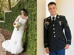 A gm in dress blues isn't going to make people walk away wondering what the bride looked like. Winter Park Wedding Photographer Bumby Photography Dress Blues Army Army Dress Modern Wedding Dress