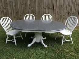 Commissioned Table And Chairs Makeover Wooden Table And Chairs Black Painted Furniture Painted Table Tops