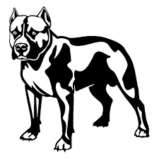 Black And White Pitbull Logo Pin On Moms