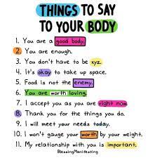 How You Speak To Yourself Matters Here Are Some Things You Can Say To Your Body Right Now Read These Positive Self Talk Self Care Bullet Journal Positivity