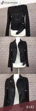 The Kooples Sports Black Waxed Biker Jacket In 2021 Coats Jackets Women Mid Rise Skinny Jeans Denim Biker Jacket