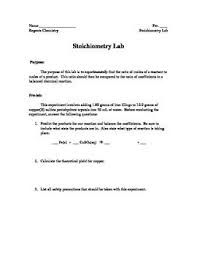 Stoichiometry Lab With Copper Sulfate Chemistry Labs Science Chemistry High School Chemistry