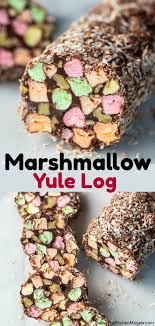 This Marshmallow Yule Log Is One Of My Very Favourite Retro Christmas Recipes This Treat Is Pure Ch Cookies Recipes Christmas Christmas Cooking Christmas Food