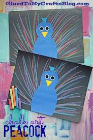 Paper Chalk Art Peacock A Super Simple Unique Kid Craft Idea In 2020 Unique Kids Crafts Kids Art Projects Kids Crafts Free