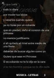 verso 1 si una vez te sentiste ilusionada y mirabas las estrellas en tu cara si ese tipo se ha atrevido a lastimarte no vale nada si tú crees que el merece tus caricias después de que te ha engañado con una tipa es de clase no pelear. Musica Letras Mi Princesa Remmy Valenzuela Facebook