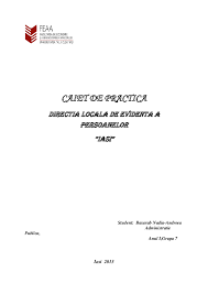 Cladirea serviciul public comunitar pentru eliberarea si evidenta pasapoartelor simple iasi. Doc Caiet De Practica Anul 1 Andreea Ang Academia Edu