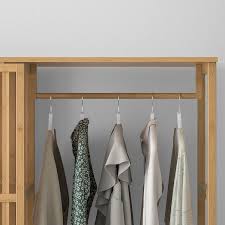 We own two ikea wardrobes. Nordkisa Bamboo Open Wardrobe With Sliding Door Width 120 Cm Height 186 Cm Ikea