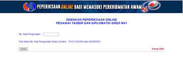 Tahniah diucapkan kepada anda yang dipanggil untuk menjawab peperiksaan pegawai tadbir diplomatik secara atas talian (online). Suruhanjaya Perkhidmatan Awam Malaysia Spa Makluman Penting Peperiksaan Online Bagi Jawatan Pegawai Tadbir Dan Diplomatik Gred M41 Pada 1 November 2014 Sabtu Calon Calon Dipohon Untuk Menyemak Maklumat Peperiksaan Melalui Pautan