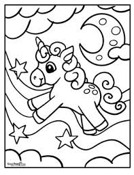 Get the markers out and make an average day a little more magical (for free!) by printing out a few of our favorite fairy, rainbow, and baby unicorn coloring pages. Unicorn Coloring Pages 50 Printable Sheets Easy Peasy And Fun