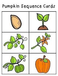 Pumpkin Sequence Cards Worksheet Cards Autumn Theme Fall Crafts