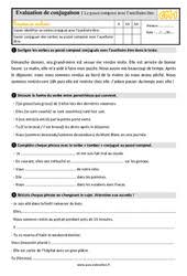 The passé composé is the most used past tense in the modern french language. Evaluation Passe Compose Cm1 Cycle 3 Bilan Et Controle Corrige