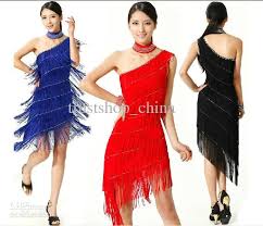 Wholesale Rhinestone Beads Buy Women Latin Dance Tassel Slim Skirt Costume Ballroom Danc Cheap Cocktail Dresses Cocktail Dresses Online Dance Skirt