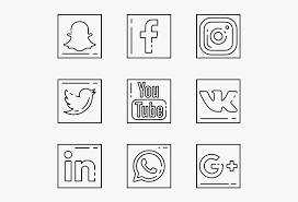 Transparent background white color icons set. Free Social Media Icons Png Social Media Logo Outline Transparent Png Transparent Png Image Pngitem