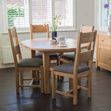 Choose the right dining room table and it could become the hub for your home, where you gather for family we furniture walker edison solid wood dark oak dining table. Solid Oak Round Extending Dining Set With Grey Chairs Amazing Quality
