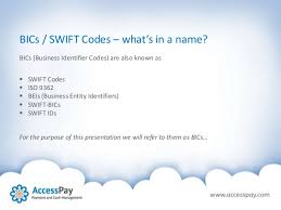 Swift code is a standard format of bank identifier codes (bic) and it is unique a unique identifier for a bank. Bics Swift Codes Key Facts And Information