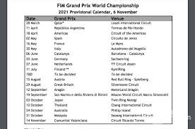 Sie können das kurze online formular unten ausfüllen um einen auftrag für die erstellung eines kostenvoranschlages auszulösen. Calendario De Motogp 2021 Se Reprograma El Gp Argentina De Motogp 2021 Recta Principal Elenco Delle Gare Motogp In Programma Date E Orari Dei Singoli Gran Premi E Risultati Smutch