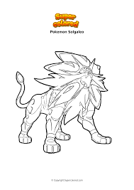 Coloring pages of most popular pokemons in excellent quality. Coloring Page Pokemon Solgaleo Supercolored Com