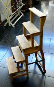 Hollywood Weathered Oak Chair Ladder From Schots Home Emporium 349 This Is A Kitchen Type Chaire That Turns Into A Ladder Oak Chair Chair Weathered Oak