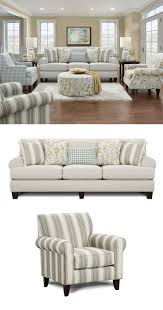 An Assortment Of Throw Pillows Adds Style And Comfort To This Sofa Its Set Back Rolled Arm Fusion Furniture Farm House Living Room Living Room Furniture Sofas