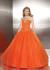 White And Orange Wedding Dress