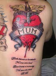 Ribbon flower remembrance tattoo for mom. 50 Remembrance Tattoos For Mom