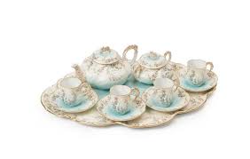 Ending wednesday at 7:26am pst. A Limoges Porcelain Floral Aqua Tea Set 20th Century Limoges Ceramics