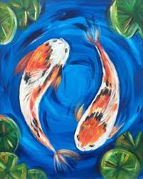 A peaceful spot for a getaway afternoon of painting. Koi Pond Painting Party With The Paint Sesh
