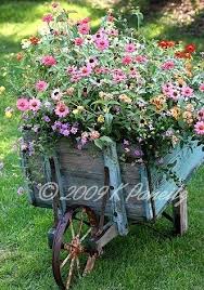 Les Brouettes Fleuries Du Jardin Decoration Jardin Panier Jardin Et Jardins