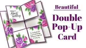 Create a card that fits inside your outer card. Make This Beautiful Double Pop Up Card Youtube