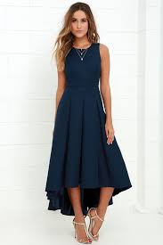 Paso Doble Take Navy Blue High Low Dress Blue High Low Dress Bridesmaid Dress Styles Guest Dresses