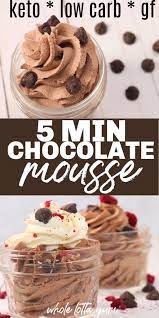 Easy Keto Chocolate Mousse Makes For A Simple Keto Dessert It Only Has 4 Ingredients And Doe Keto Chocolate Mousse Low Carb Chocolate Mousse Keto Dessert Easy