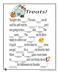 Halloween Mad Libs Treats Halloween Worksheets Halloween Classroom Halloween School