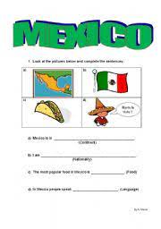 Test your knowledge with a couple of general fun food questions. Mexico Guided Writing Esl Worksheet By Alemaciel
