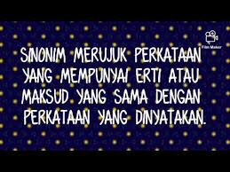 Check spelling or type a new query. Sinonim Bahasa Melayu Youtube