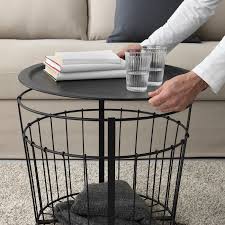 Gualov Aufbewahrungstisch Schwarz Ikea Osterreich In 2020 Table Storage Blanket Storage Living Room End Tables With Storage
