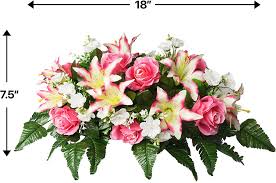 Buy the best and latest artificial cemetery flowers on banggood.com offer the quality artificial cemetery flowers on sale with worldwide free shipping. Buy Everlasting Silk Flowers Cemetery Flowers Artificial Flowers For Graves Memorials Beautiful Arrangements For Headstones Non Bleed Colors Red Yellow Purple One Saddle Only Online In Turkey B08qxwc8mq