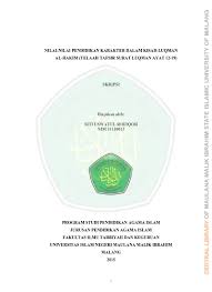 Tafsir ayat ± ayat pendidikan: Top Pdf Nilai Nilai Pendidikan Karakter Dalam Kisah Luqman Al Hakim Telaah Surat Luqman Ayat 12 19 123dok Com