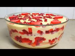 Fruit trifle recipe with custard and jelly. Video Fruit Trifle Pudding