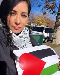 Physically in the U.S. but my heart, mind and soul are in Palestine. To my  fellow Palestinians in the homeland: I'm sorry the world is watching this  genocide unfold and doing nothing