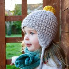 This elegant earflap hat knitting pattern is very easy to make, and has a simple, classic style! Baby Hat Knitting Pattern With Pompom Cullen Etsy Baby Hat Knitting Pattern Hat Knitting Patterns Knitted Hats