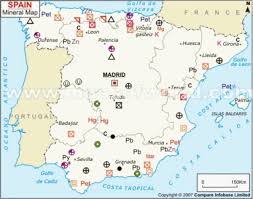 Spanien ist mitglied der europäischen union und spanien liegt im südwesten europas, ist mitglied der europäischen union. Spain Mineral Map Natural Resources Of Spain